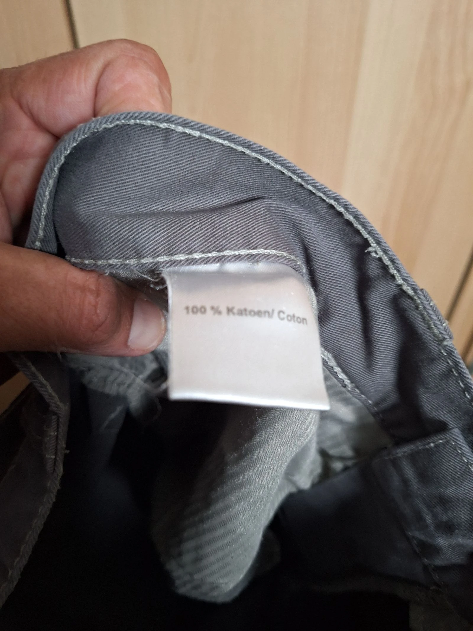 Calça reta em algodão cinza Enrico Mori tamanho 46 – photo 5